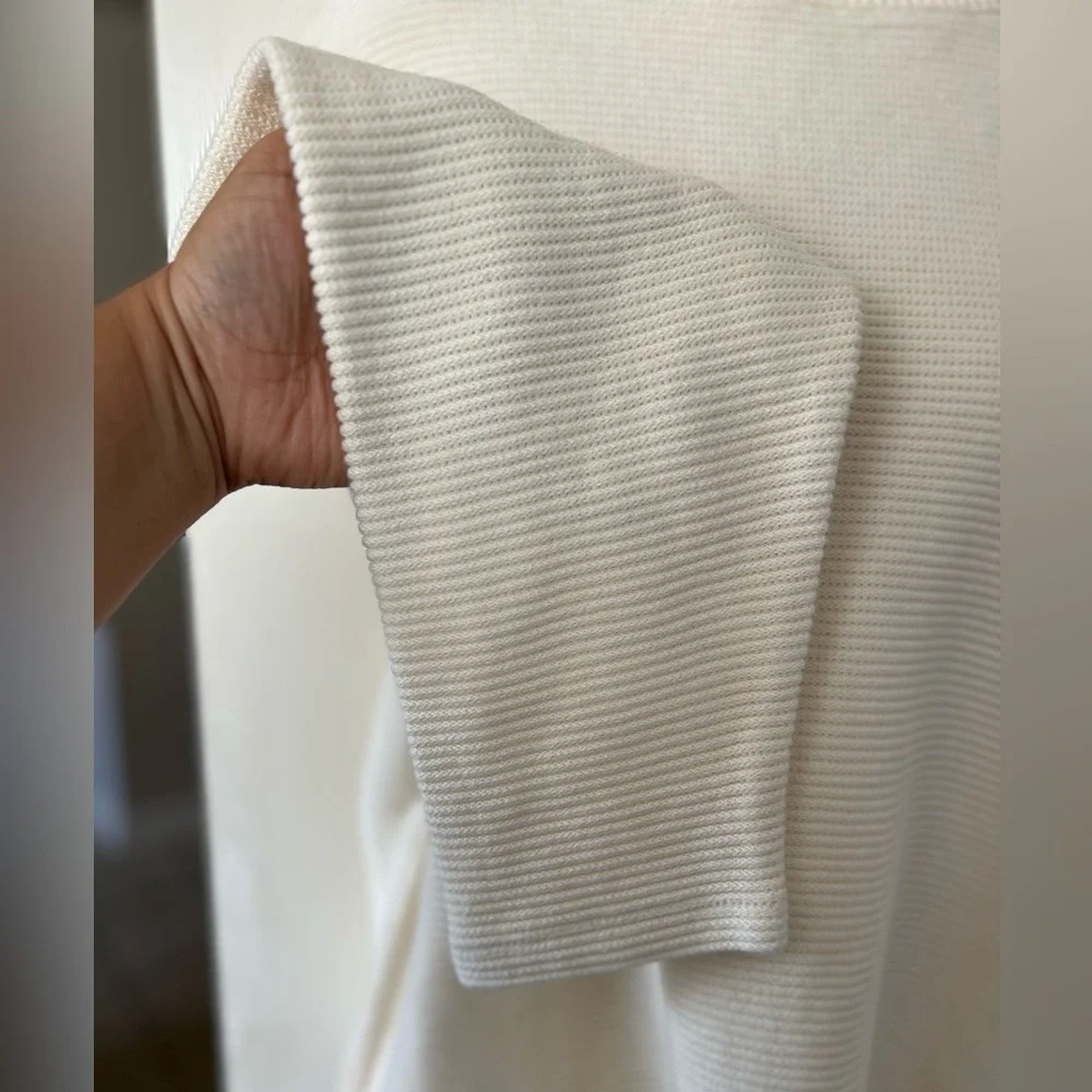 Madewell Cream Ribbed Knit Blouse - Picture 5 of 11